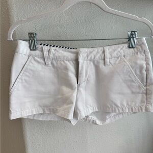 Volcom White Micro Shorts. Size 0.